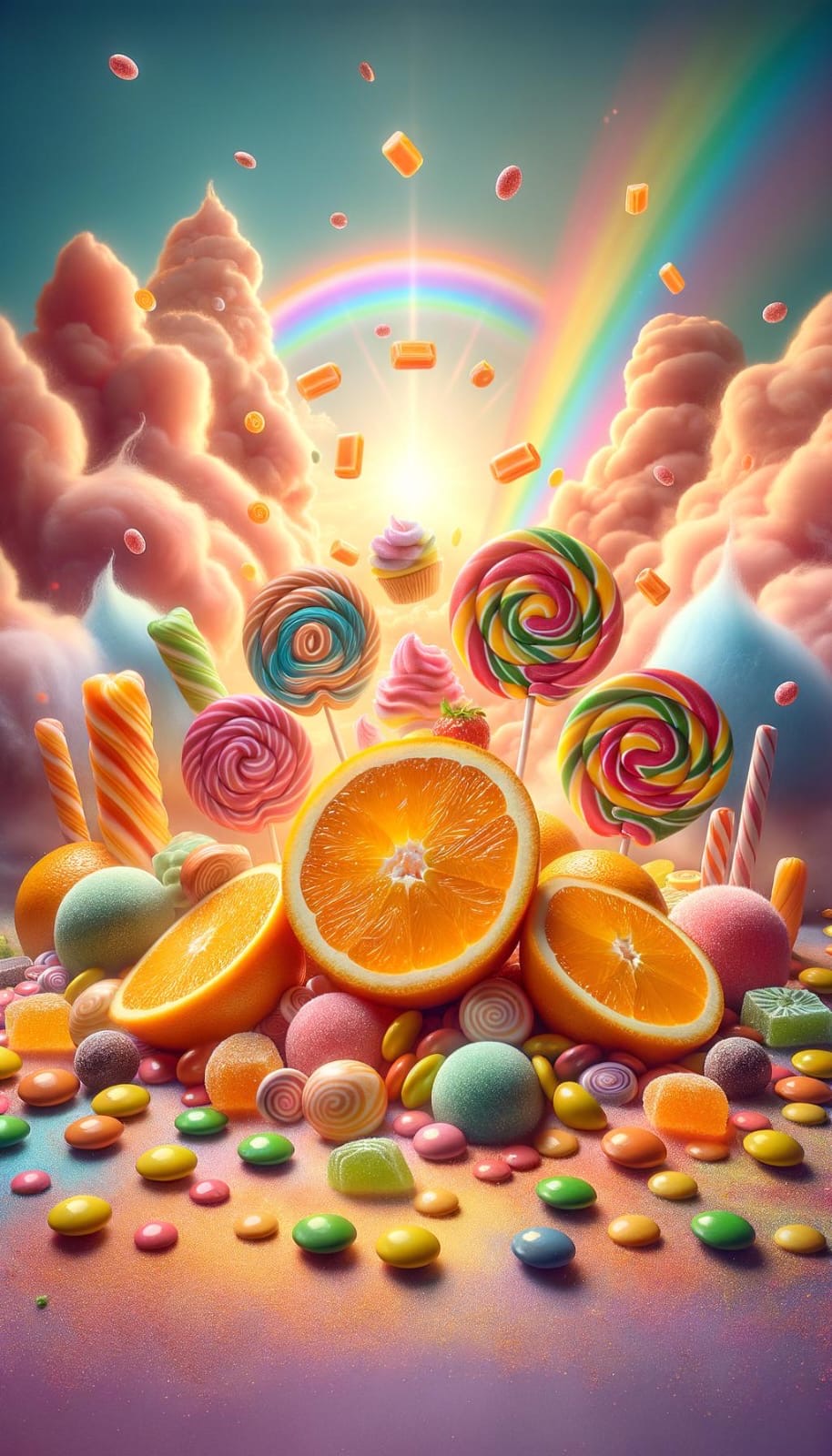 Rainbow push pop 🍊🍍🍭