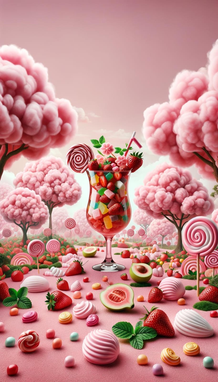 STRAWBERRY COTTON CANDY 🍓🍭🍨